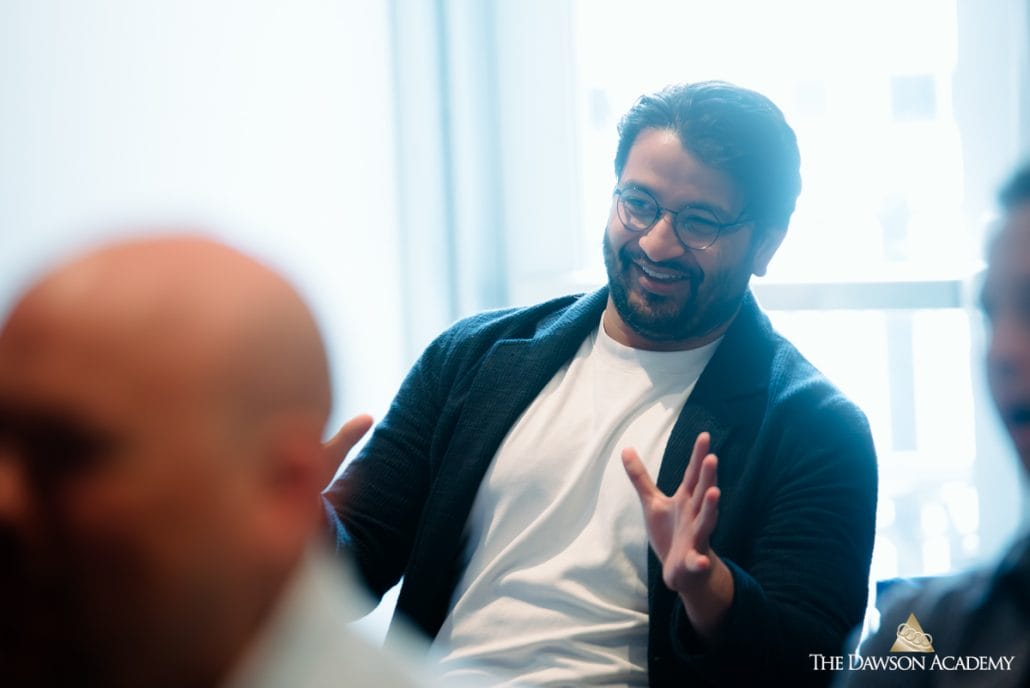 man has excited expression on face at Core 1