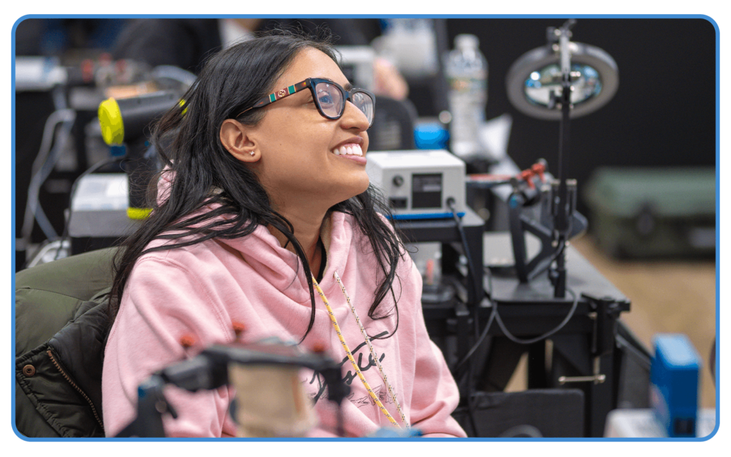 woman smiles while at core 1 from the dawson academy